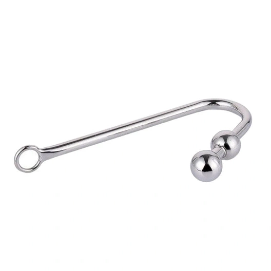 Pleasurable Two Anal Balls Hook Stainless 4417 Steel 0817